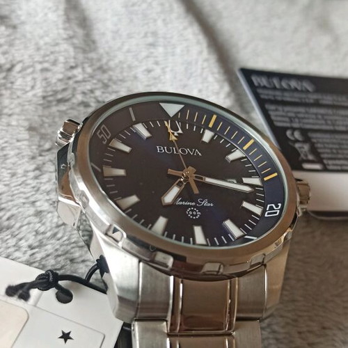 Bulova Marine Star 96B397 new men's watch with blue dial