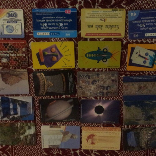 Phone cards used, pack of 20 pieces