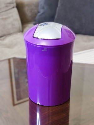 Spirella bathroom bin used, purple acrylic 5L