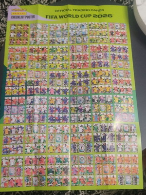 Checklist Poster Panini World Cup 2026 Adrenalyn καινούργιο