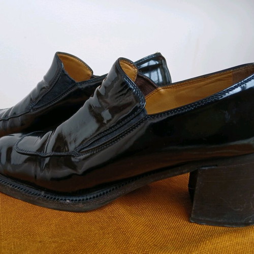 Sergio Rossi vintage patent leather heels used, size 40