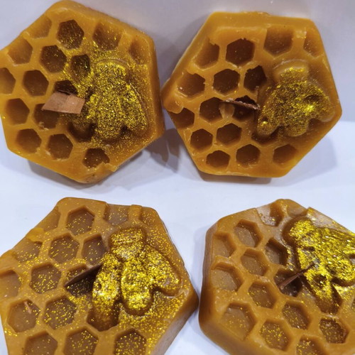 Handmade tealight candles from genuine beeswax made to order
