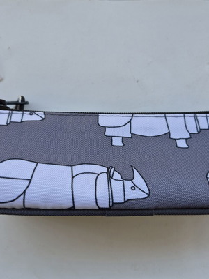 Pencil Case new with rhinoceros design, 20 cm