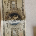 1942 Five Used Occupation 1000 Drachma Banknotes