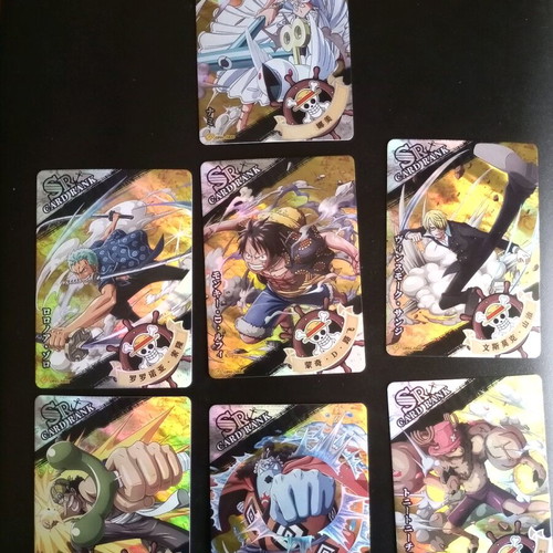 One Piece Strawhat Crew collectible cards like new, set of 7