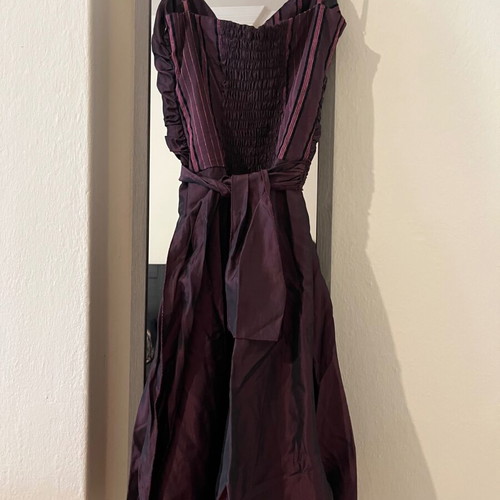 Vintage dress with sequins and side zipper, purple