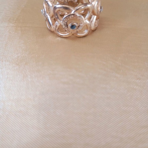 Gold matte ring with zircon new, size 18