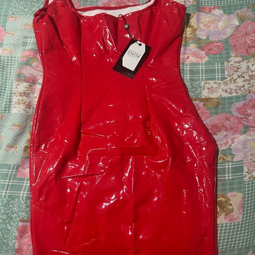 Naanaa Red Patent Mini Dress New with Tags