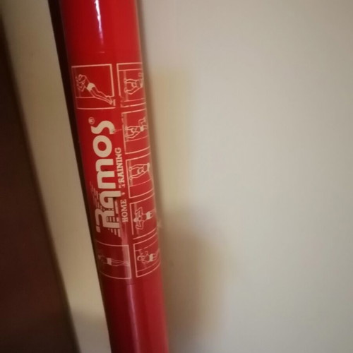 Door pull-up bar like new, red and purple