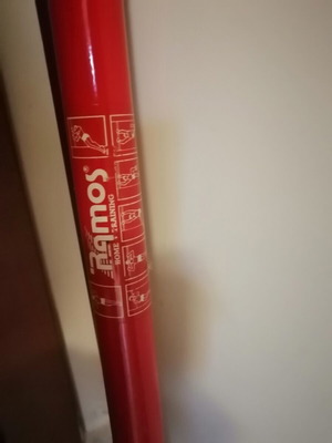 Door pull-up bar like new, red and purple
