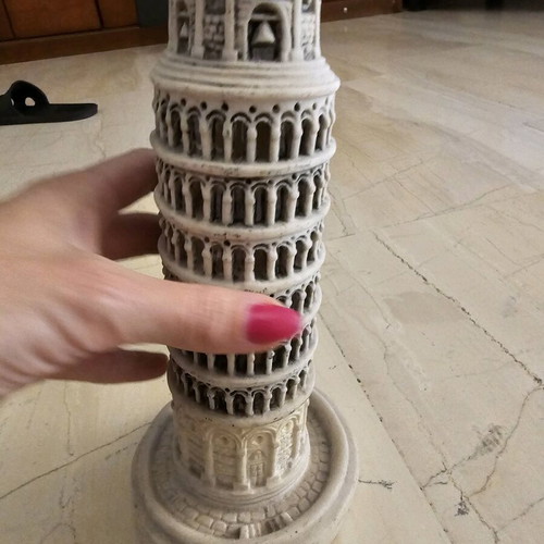 Pisa Tower like new, decorative lamp holder with cable