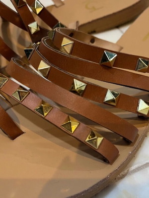 Luigi brown sandals with studs like new, size 39