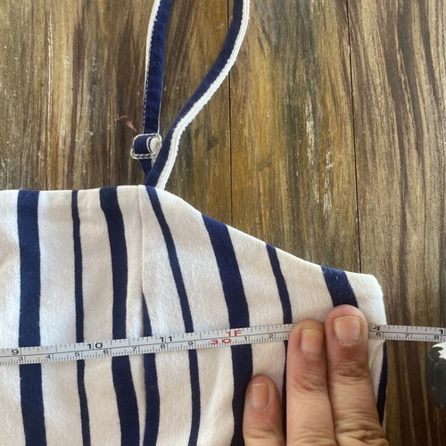 Bershka Viscose Bodysuit Like New, White and Blue, Size M