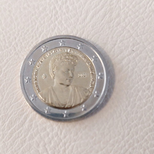 Commemorative 2 Euro Coin Greece 2024 Penelope Delta 150 Years
