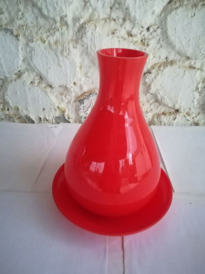 Decorative vase with plate new, reinforced glass