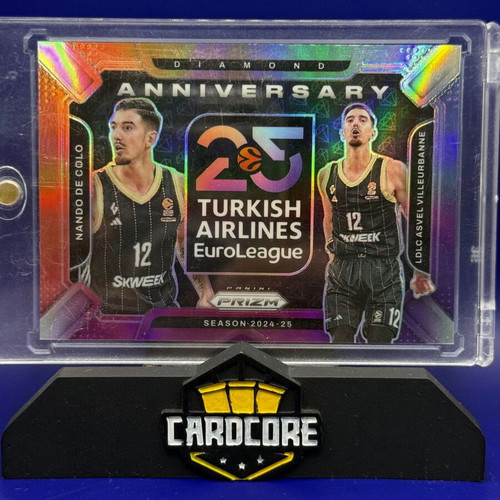 Nando De Colo 2024-25 Panini Prizm EuroLeague 25th Anniversary Diamond card new