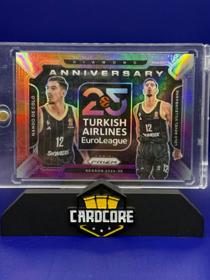Nando De Colo 2024-25 Panini Prizm EuroLeague 25th Anniversary Diamond card new