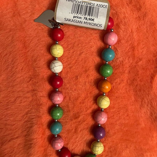 Necklace with semi-precious stones new, design 7