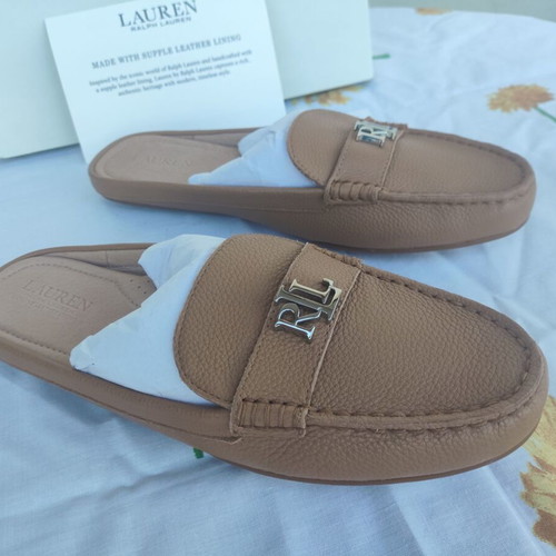 Ralph Lauren Backless Mules new, brown leather, size 39