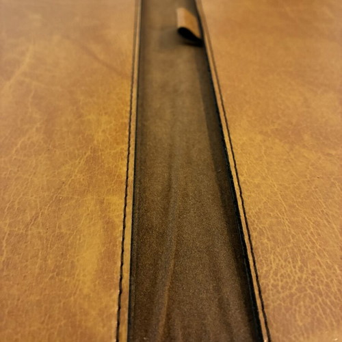 Vintage leather document holder, brown