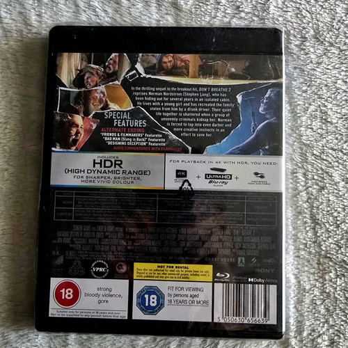 Don't Breathe 2 4K Blu-Ray new with Greek subtitles