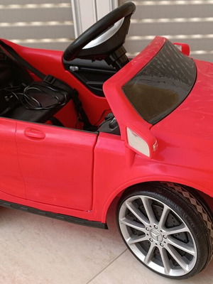 Electric toy car red with charger, like new