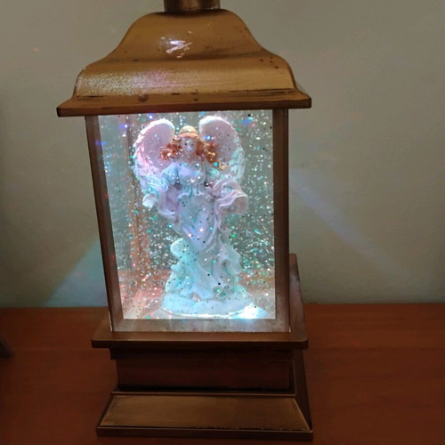 Christmas decoration like new with alternating lights and small fan