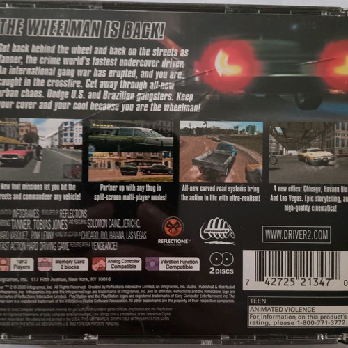 Driver 2 PlayStation (PS1) used, American edition with manual