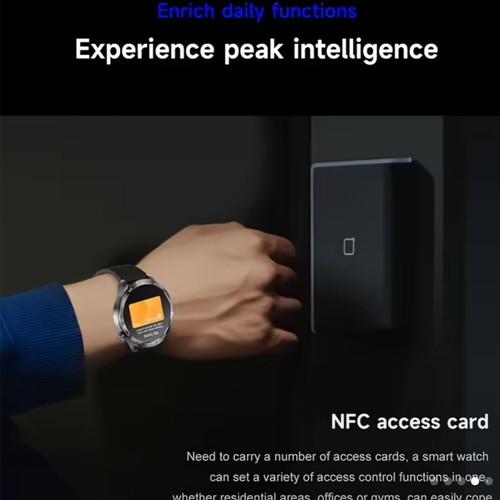 Smart watch with 1.85-inch AMOLED HD sapphire screen, NFC, GPS