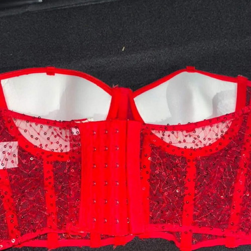 Topaki women's red top like new, size S