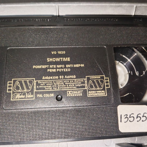 Showtime VHS used with cover and plastic case