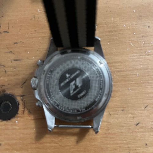 Jacques Lemans F1 watch with red dial