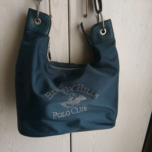 Beverly Hills Polo Club women's shoulder bag like new, petrol color