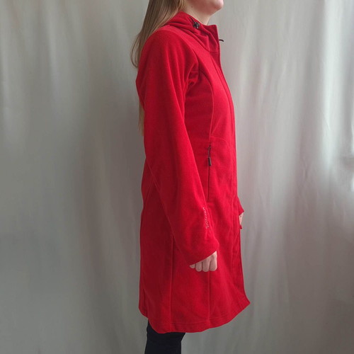 Tatonka women's fleece jacket with hood size 36 / S used, red