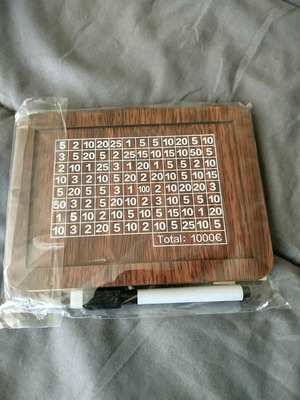 Wooden piggy bank new with marker for savings
