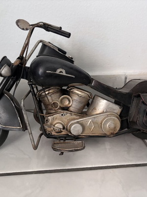 Handmade vintage decorative motorcycle metal model black