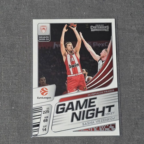 Sasha Vezenkov Game Night Euroleague Contenders 2025-2026 card