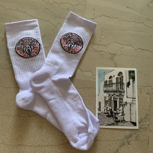 Cotton socks new, unisex, white