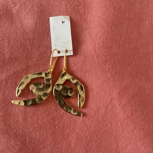 Ozze earrings new with tags, gold and grey modern design