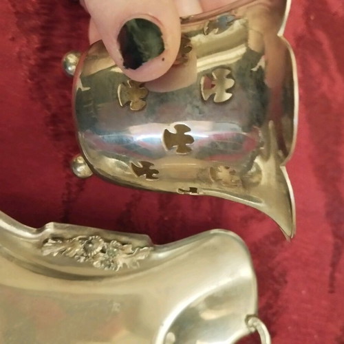 Silver decorative bowls, cup and six spoons used