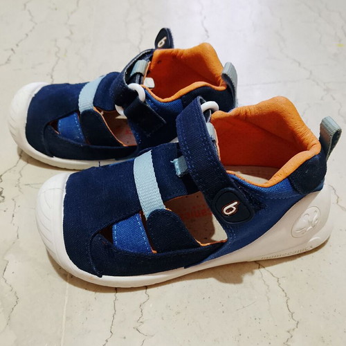 Biomecanics anatomical sandals, blue fabric, size 22