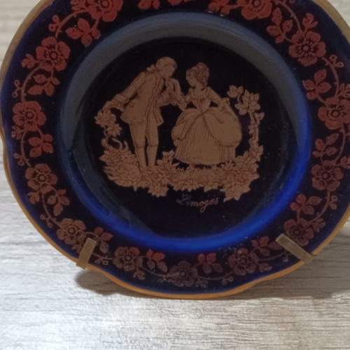 Porcelaine Limoges Castel France miniatura plates and jug used