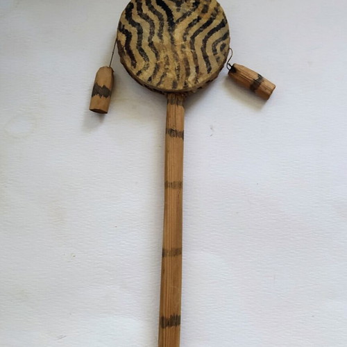Hand Drum like new, wood and leather