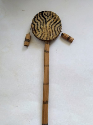 Hand Drum like new, wood and leather
