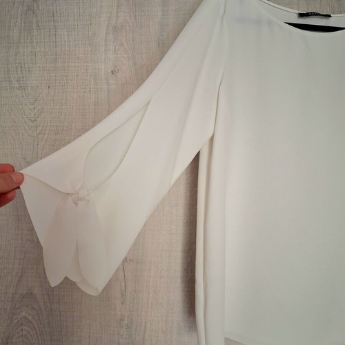 Esprit blouse size 38 like new, white/cream, 3/4 sleeve