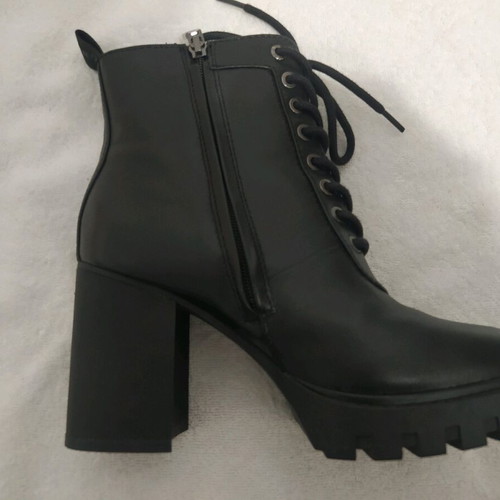 Calvin Klein Jeans boots new black leather size 38