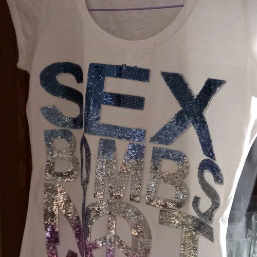 Shirt short-sleeved sparkling like new, white size M
