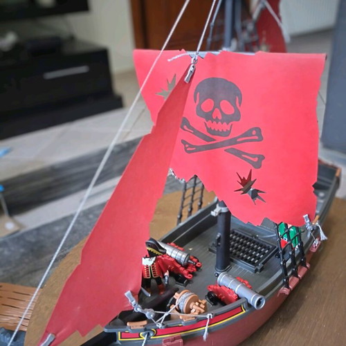 Playmobil 3900 Red Corsair pirate ship used