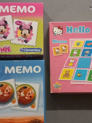 Memo cards used for ages 3+
