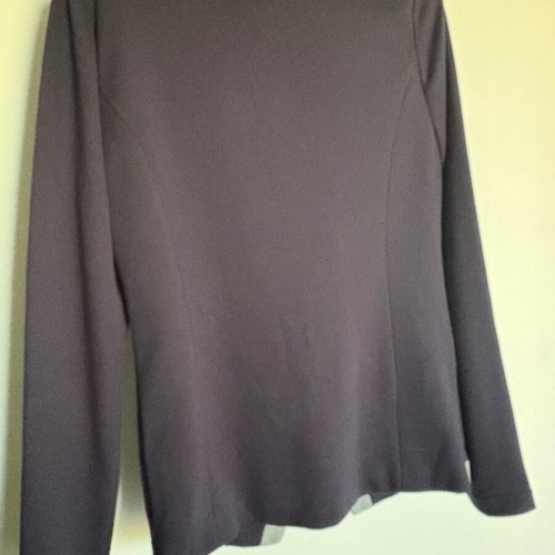Women's blazer college style dark blue with gray details, like new size M